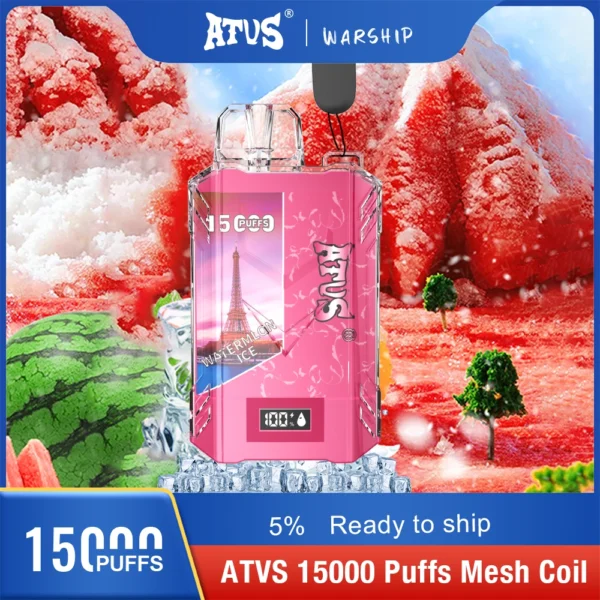 ATVS 15000 Puffs Mesh Coil Wegwerp Vape | Big Puff Count, Zachte smaak