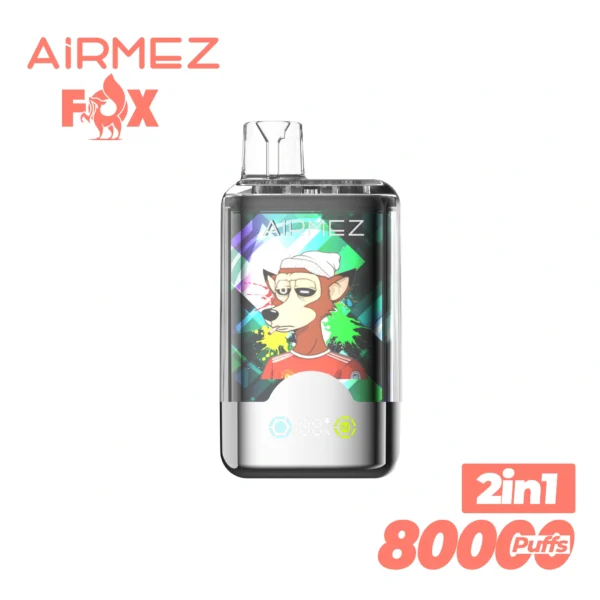 Airmez Fox 2-in-1 Dual Flavor Disposable Vape | Two Flavours On Tap, Big Capacity, Simple Recharge - Image 7