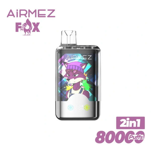 Airmez Fox 2-in-1 Dual Flavor Disposable Vape | Two Flavours On Tap, Big Capacity, Simple Recharge - Image 4