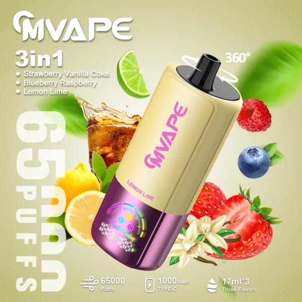 Crystal Mary 3 w 1 65000 puff vape | Potrójne smaki, długotrwałe i wygodne