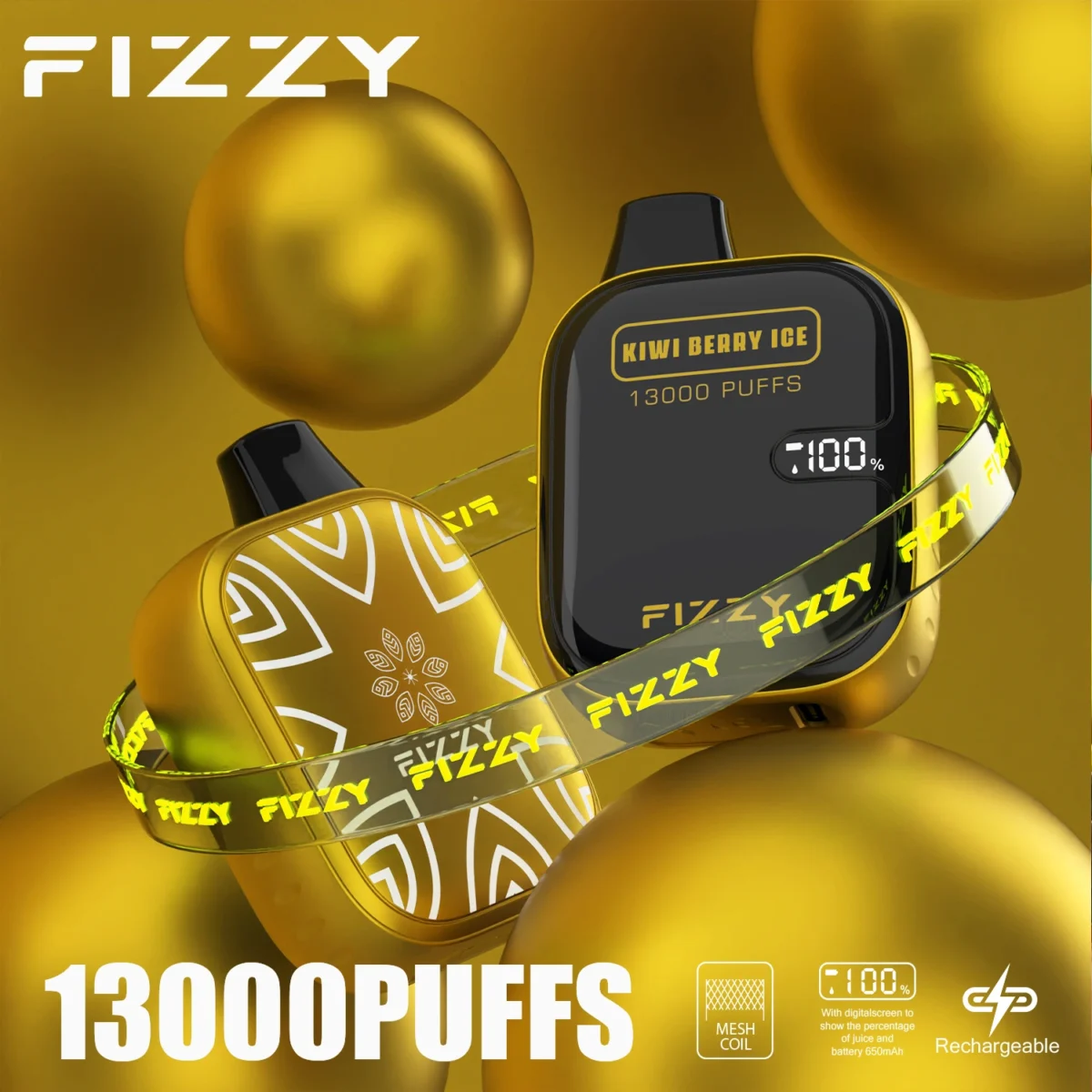 Fizzy Boom 13000 LCD screen metal atomizer | Long lasting taste, easy to operate - Image 15