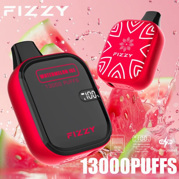 Fizzy Boom 13000 LCD screen metal atomizer | Long lasting taste, easy to operate - Imagen 4
