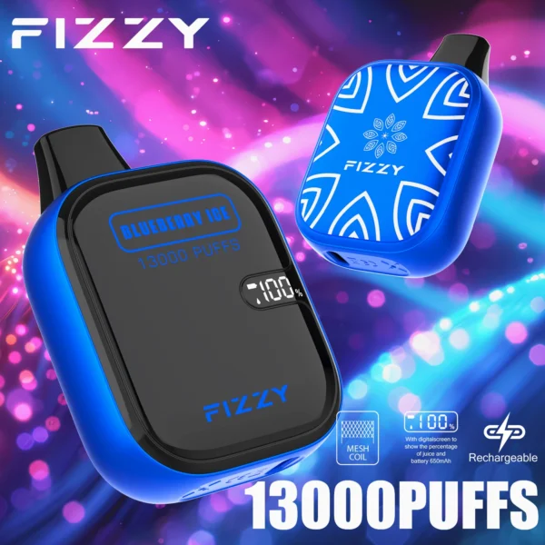 Fizzy Boom 13000 LCD screen metal atomizer | Long lasting taste, easy to operate - Imagen 3