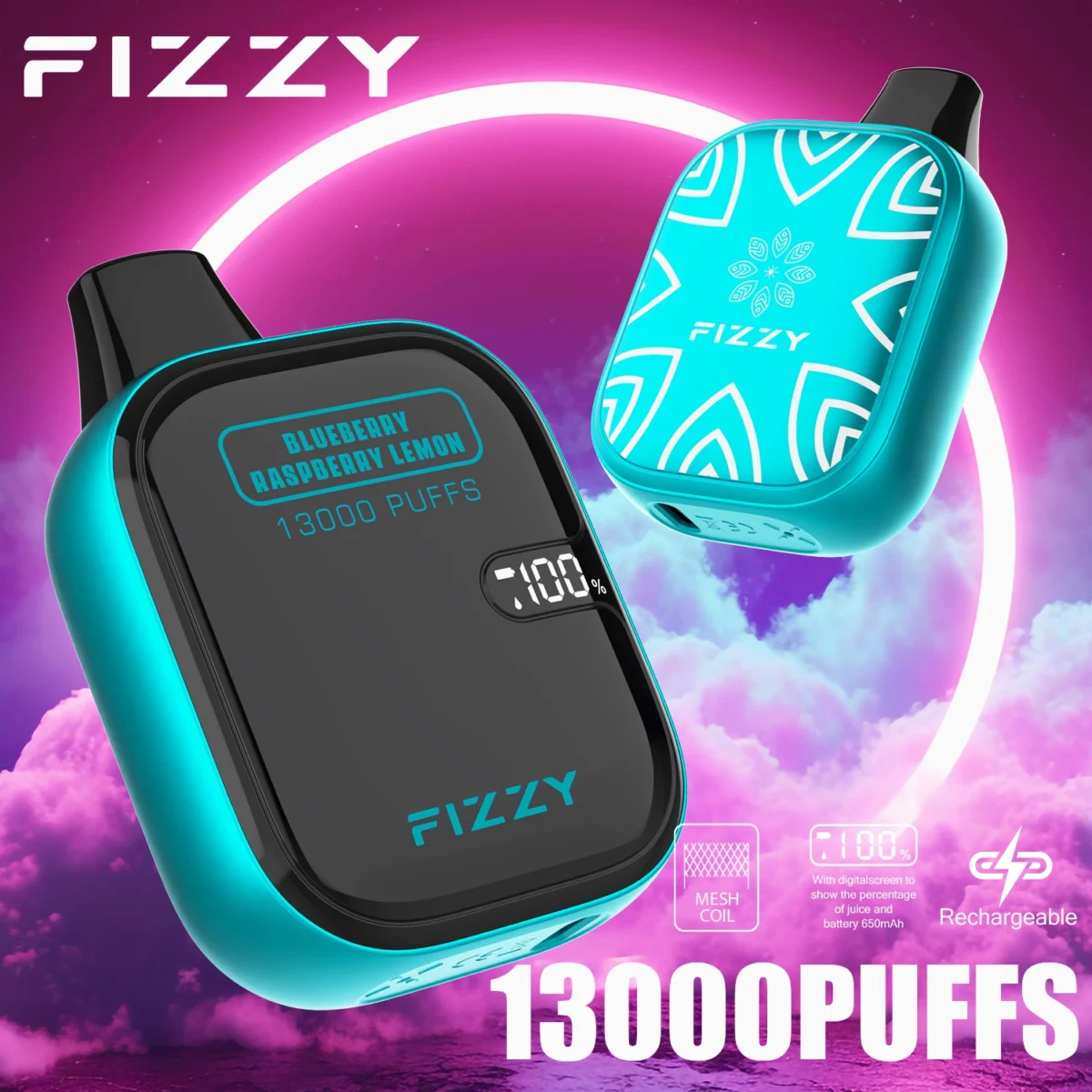 Fizzy Boom 13000 LCD screen metal atomizer | Long lasting taste, easy to operate - Image 10