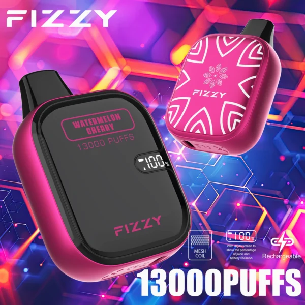 Fizzy Boom 13000 LCD screen metal atomizer | Long lasting taste, easy to operate - Imagen 8