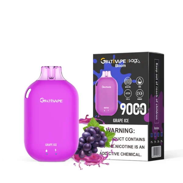 Grativape Boom 9000 Puffs Disposable Vape | Long‑lasting flavour made easy - Kép 5