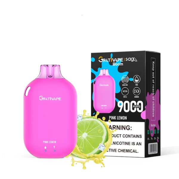 Grativape Boom 9000 Puffs Disposable Vape | Long‑lasting flavour made easy - Kép 3
