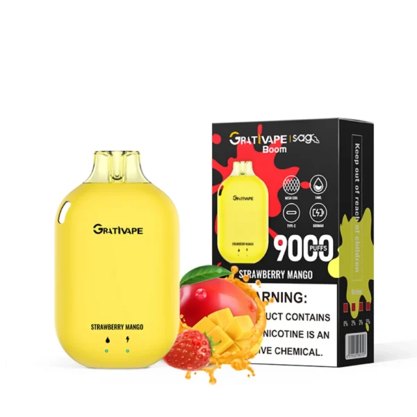 Grativape Boom 9000 Puffs Disposable Vape | Long‑lasting flavour made easy - Kép 2