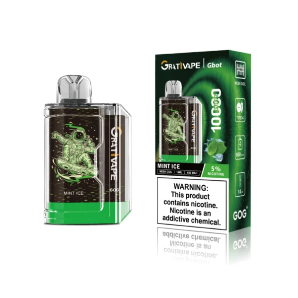 Grativape Gbot 10000 Puffs Compact Box Vape | Big Puff Count in a Pocket-Friendly Shape - Afbeelding 4