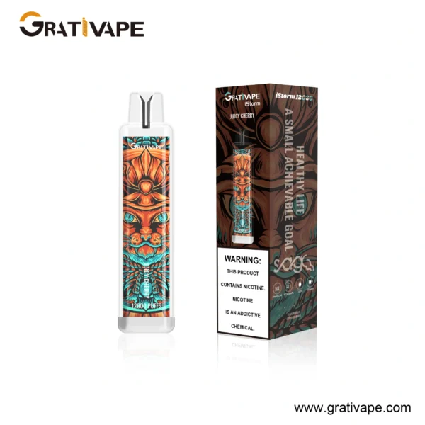 Grativape iStorm 12K Puffs LED Light Disposable Vape | Big Puff Count with simple Type‑C charging - Kép 10
