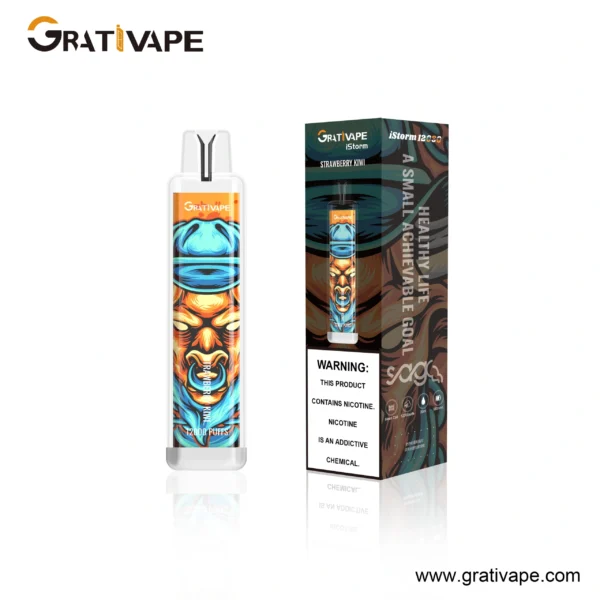 Grativape iStorm 12K Puffs LED Light Disposable Vape | Big Puff Count with simple Type‑C charging - Kép 8