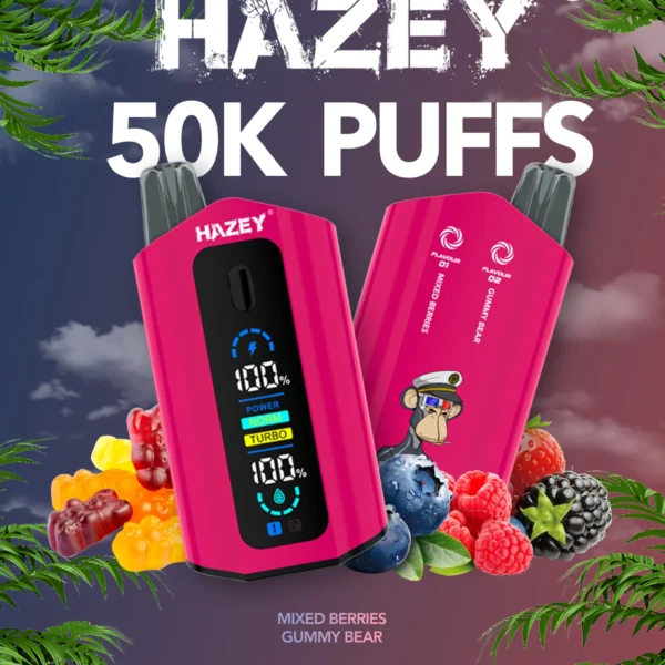 Hazey D200 50K Puffs Dual Flavor Turbo Mode Vape | Dual‑Flavour Power That Goes the Distance