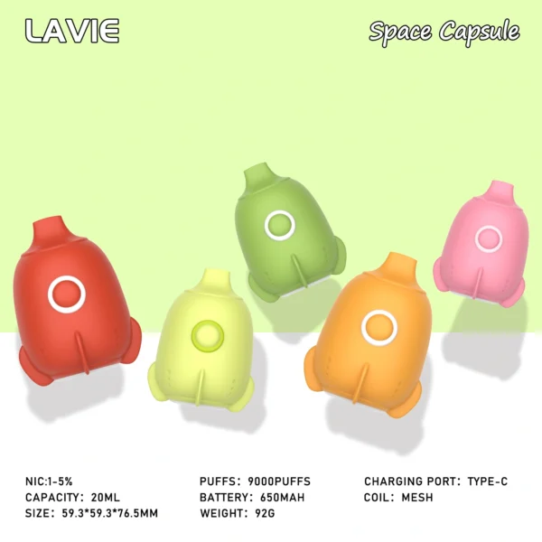Lavie Astronaut 9000 Puffs Unique Shape Disposable Vape | Long-Lasting Flavour, Pocket-Friendly Shape - Image 3