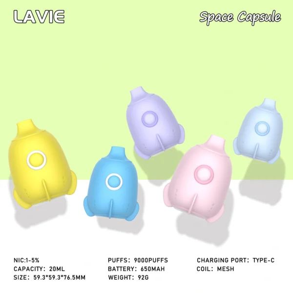 Lavie Astronaut 9000 Puffs Unique Shape Disposable Vape | Long-Lasting Flavour, Pocket-Friendly Shape - Image 2