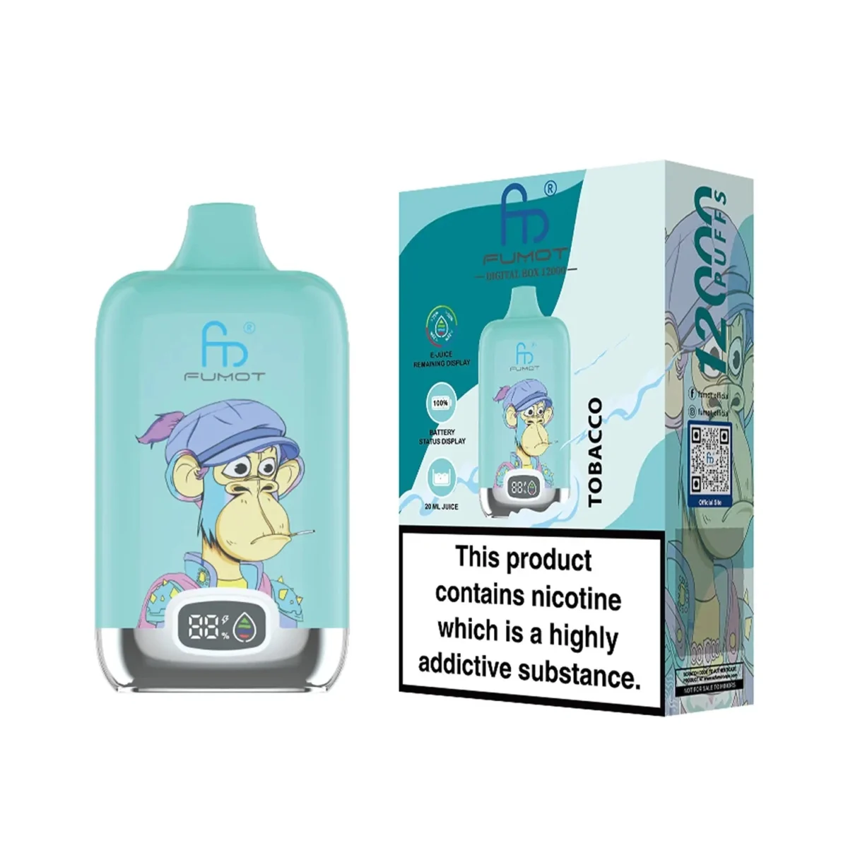 RandM Fumot Digital Box 12000 Puff Vape | Large Puff Counting with Convenient Digital Display - Image 90