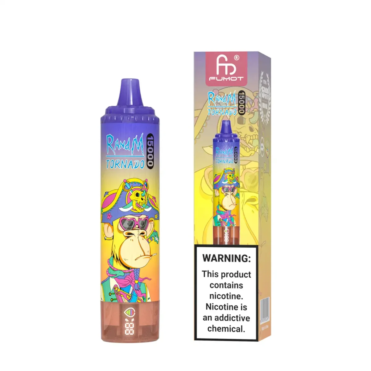 RandM Tornado 15000 port RGB light fog vape | Large caliber convenient, rechargeable - Image 42