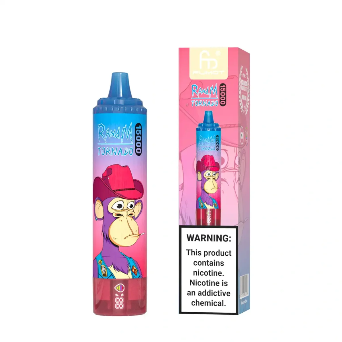 RandM Tornado 15000 port RGB light fog vape | Large caliber convenient, rechargeable - Image 20