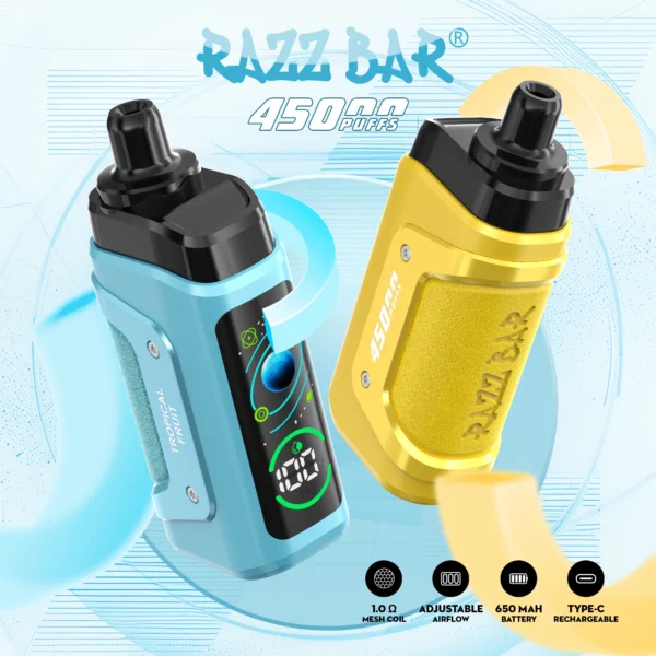 Razz bar 45000 Puffs Vape usa e getta di lunga durata | Grande conteggio dei Puff, uso immediato