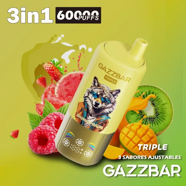 SFOG Gazzbar Triple 60K Puffs 3-in-1 Vape usa e getta - Tripli gusti, ricarica semplice