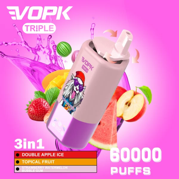 SFOG VOPK Tripe 60K Puffs 3-in-1 Flavor Vape | Tripli gusti, facile commutazione, uso duraturo
