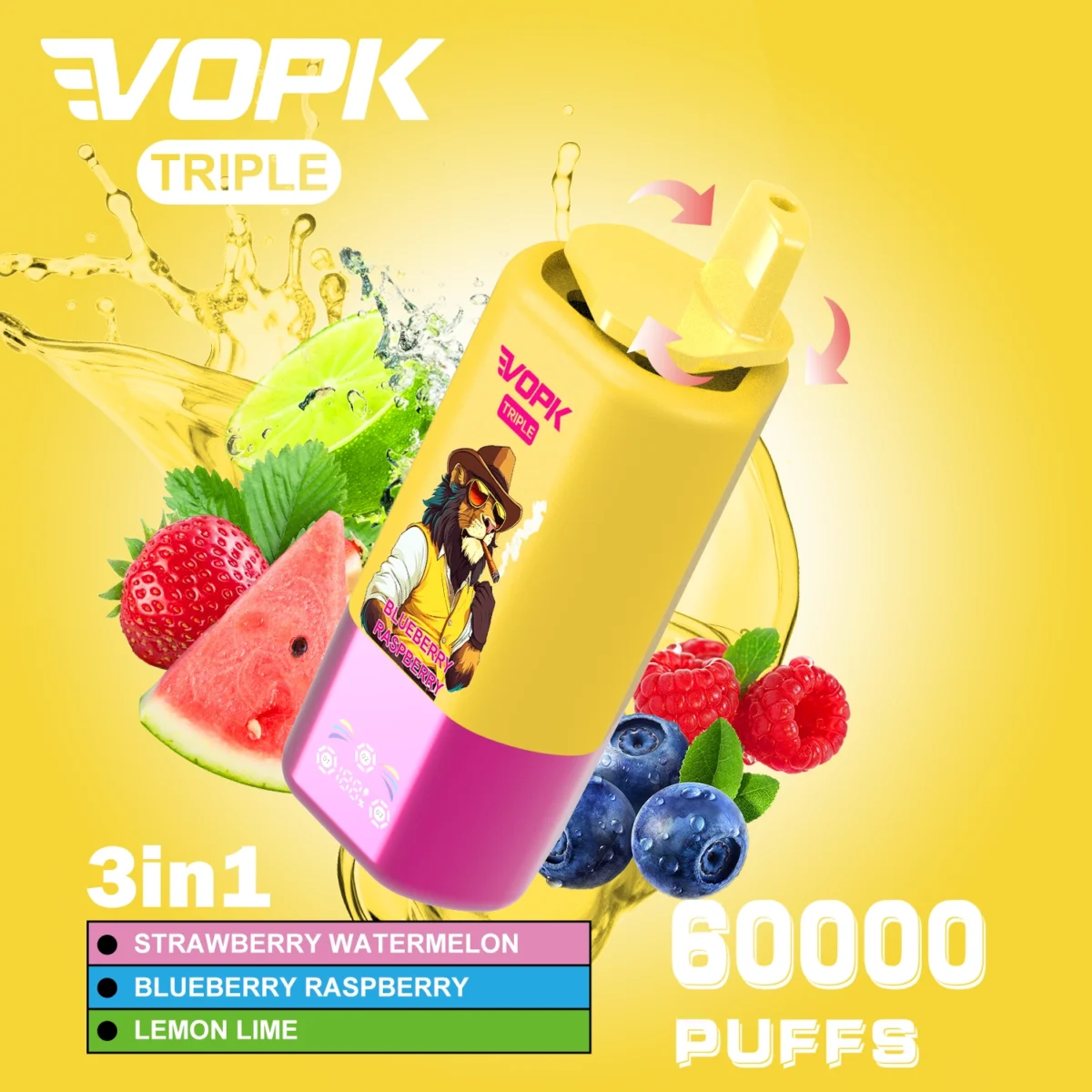 SFOG VOPK Tripe 60K Puffs 3-in-1 Flavor Vape | Triple Flavours, Easy Switching, Long-Lasting Use - Bild 10