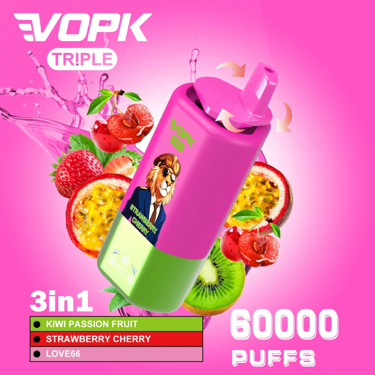 SFOG VOPK Tripe 60K Puffs 3-in-1 Flavor Vape | Triple Flavours, Easy Switching, Long-Lasting Use - Bild 3