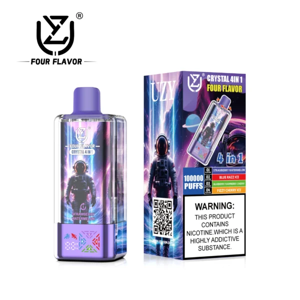 UZY Crystal 4-in-1 100K Puffs | Quattro gusti, un dispositivo ricaricabile