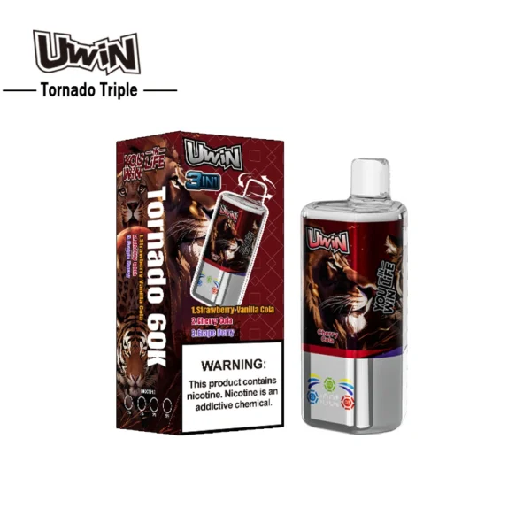 Uwin RandM Tornado 60K Puffs 3 in 1 Vape usa e getta | Tre gusti, fino a 60K Puffs