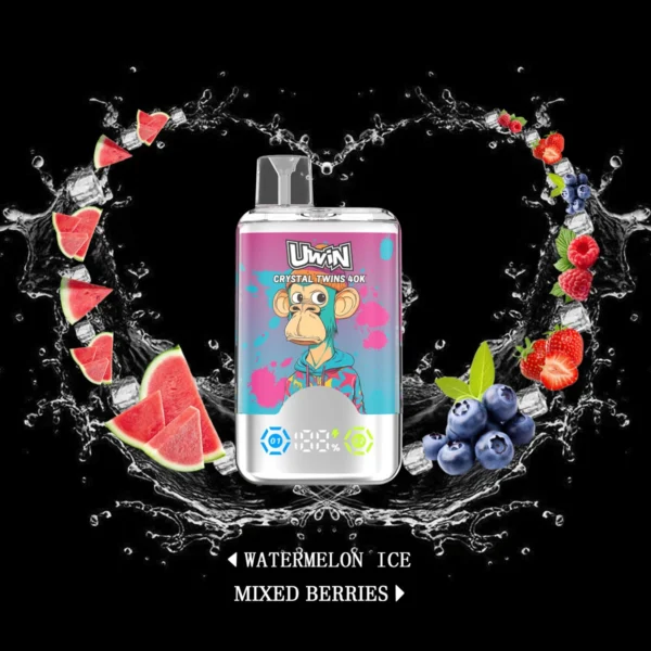 Uwin Twins Crystal 40K Puffs, sigaretta elettronica usa e getta a doppio sapore | Due gusti, grande resistenza