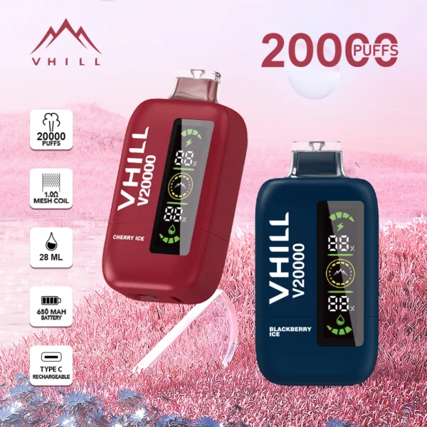 VHILL 20000 Puffs Mesh Coil Rechargeable Vape | Big Puff Count with Easy Type‑C Charging - Immagine 8