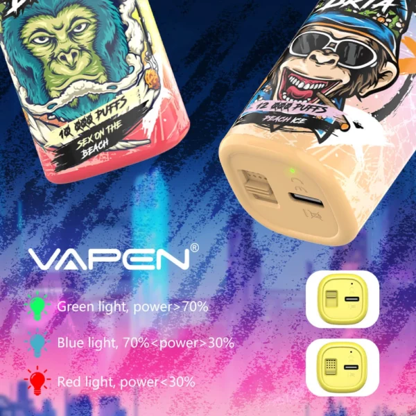 Vapen DRTA 12000 Puffs Refillable Disposable Vape | Big Capacity, Simple Refills - Imagem 7