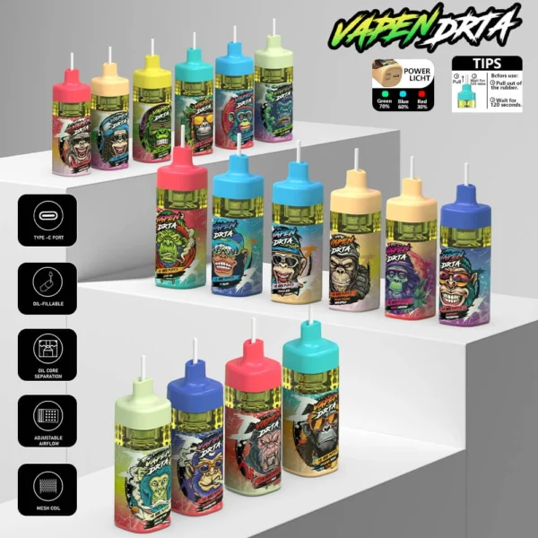 Vapen DRTA 12000 Puffs Refillable Disposable Vape | Big Capacity, Simple Refills - Imagem 2