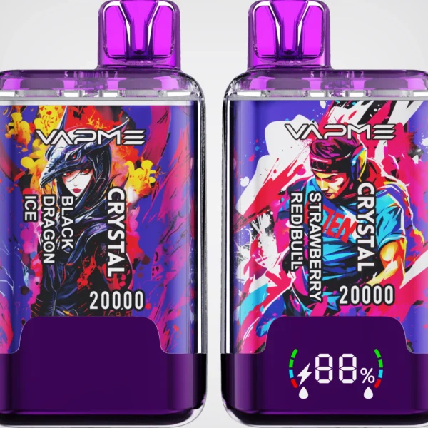 Vapme Crystal 20000 Puffs 2 em 1 com Dois Sabores | Dois Sabores, Um Dispositivo de Longa Duração