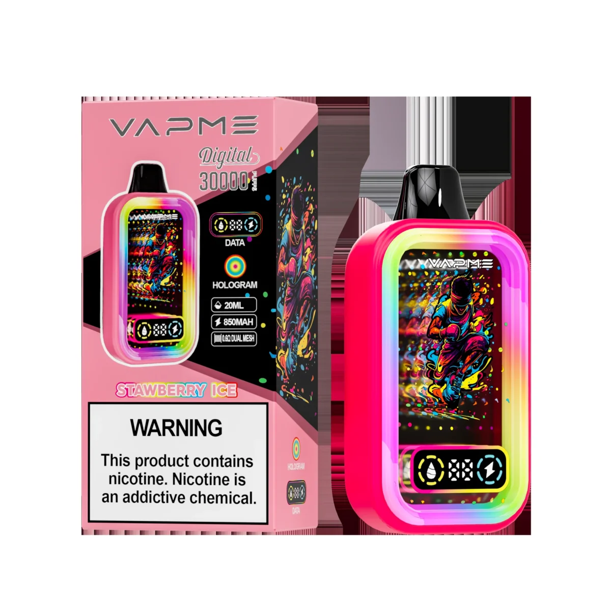 Vapme Digital 30000 Puffs MTL Disposable Vape | Huge Puff Count. Smooth MTL Draw - Imagine 3