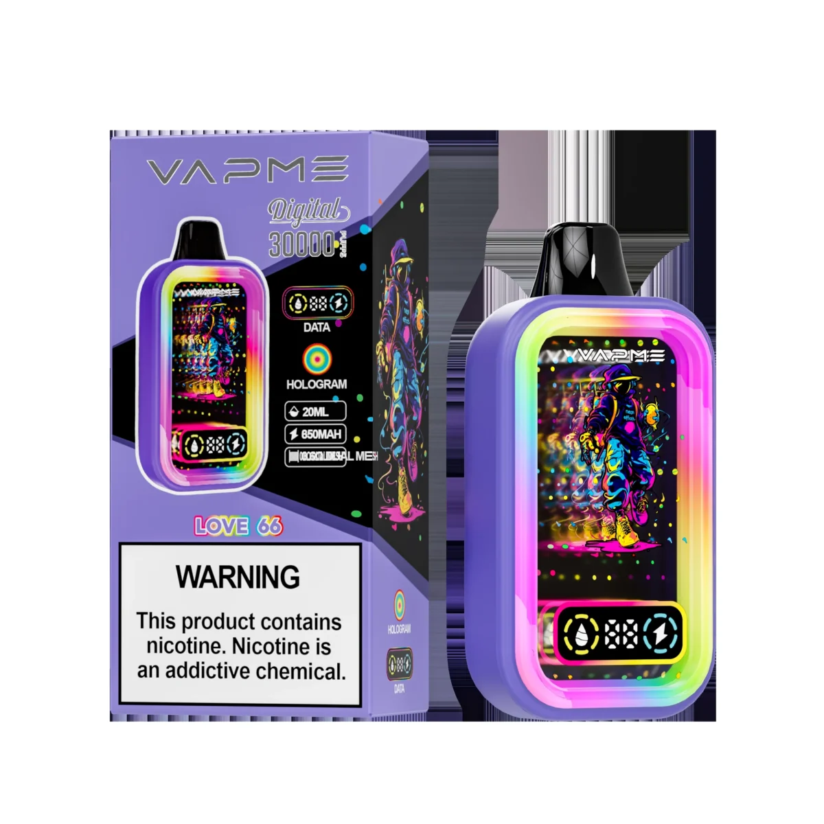 Vapme Digital 30000 Puffs MTL Disposable Vape | Huge Puff Count. Smooth MTL Draw - Imagine 7
