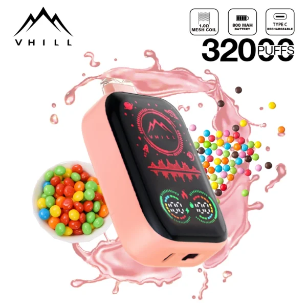 Vhill Full Screen 32K Puffs Boost Mode Vape | Controllo su grande schermo, gusto di lunga durata