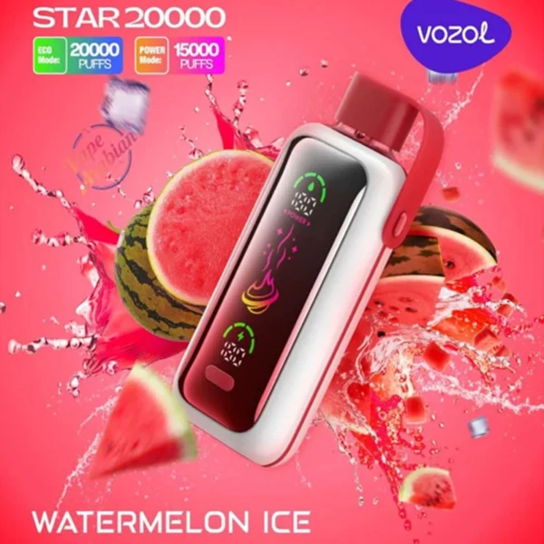 Vozol Star 20k Puffs Jednorazowe Vape z pełnym ekranem | Długotrwały smak, łatwe w użyciu