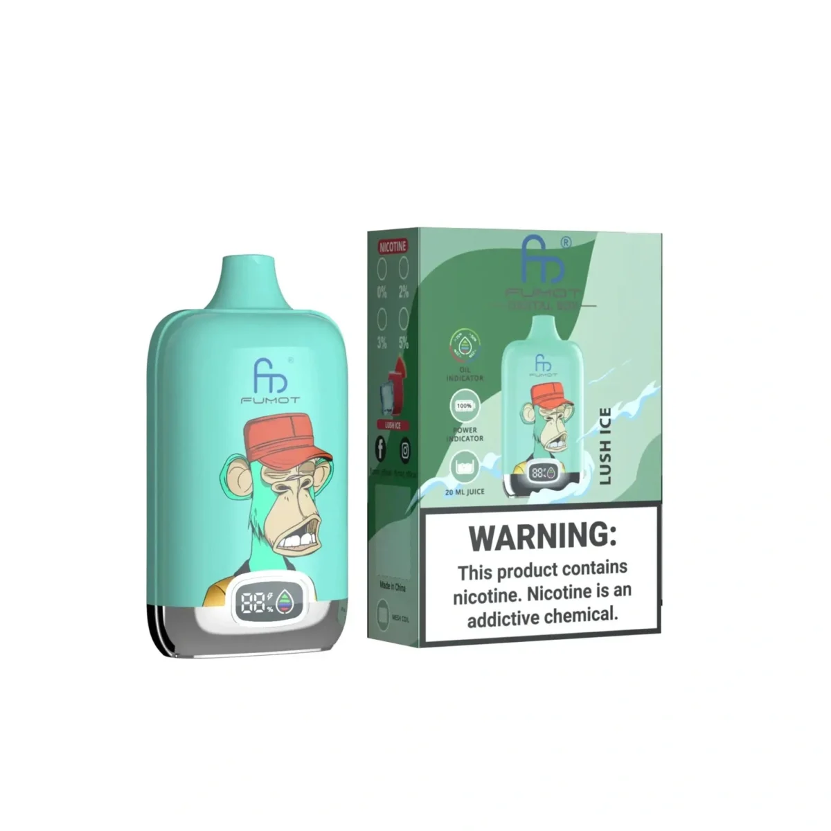 RandM Fumot Digital Box 12000 Puff Vape | Large Puff Counting with Convenient Digital Display - Image 80