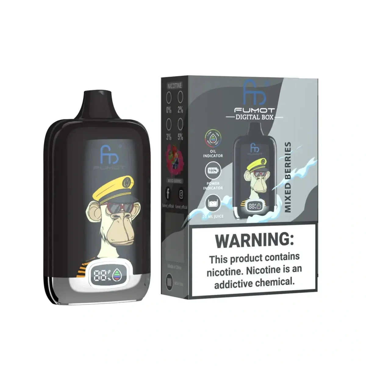 RandM Fumot Digital Box 12000 Puff Vape | Large Puff Counting with Convenient Digital Display - Image 32