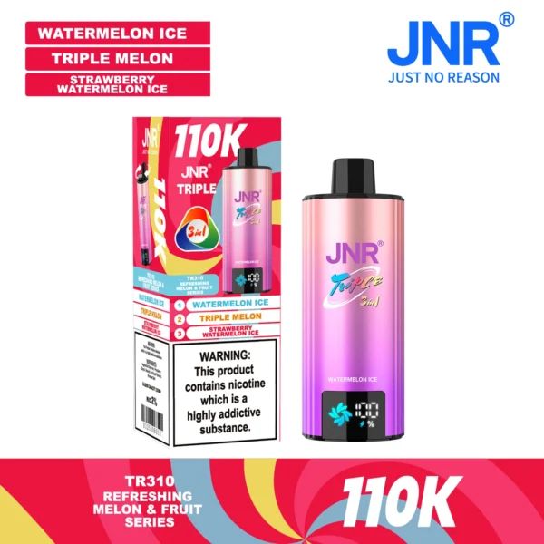 JNR TRIPLE 3 IN 1 110000 Puffs Disposable Vape Wholesale | Triple Flavour, Rechargeable Convenience