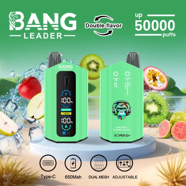Bang Leader 50k 50000 Puffs Dual Tank Vape | Two Flavours, One Device, Less Hassle - Imagem 6