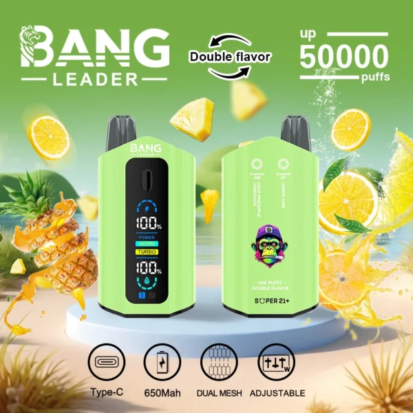 Bang Leader 50k 50000 Puffs Dual Tank Vape | Two Flavours, One Device, Less Hassle - Imagem 5