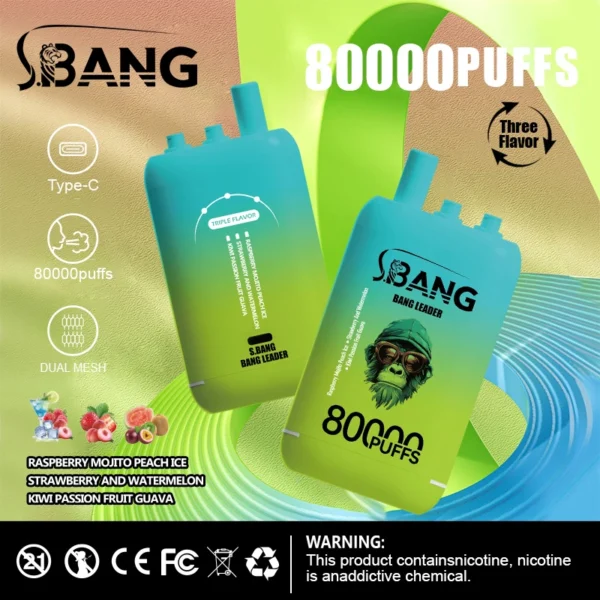 Bang Leader 80k 80000 Puffs 3in1 Flavor Vape | Three Flavours, One Simple Switch - Kép 6