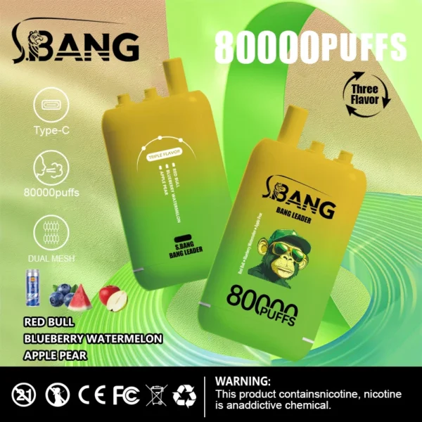 Bang Leader 80k 80000 Puffs 3in1 Flavor Vape | Three Flavours, One Simple Switch - Kép 9