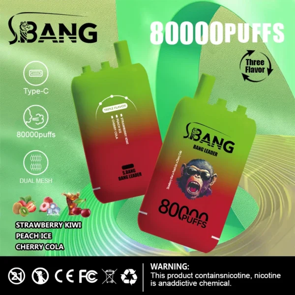 Bang Leader 80k 80000 Puffs 3in1 Flavor Vape | Three Flavours, One Simple Switch - Kép 8